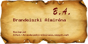 Brandeiszki Almiréna névjegykártya