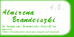 almirena brandeiszki business card